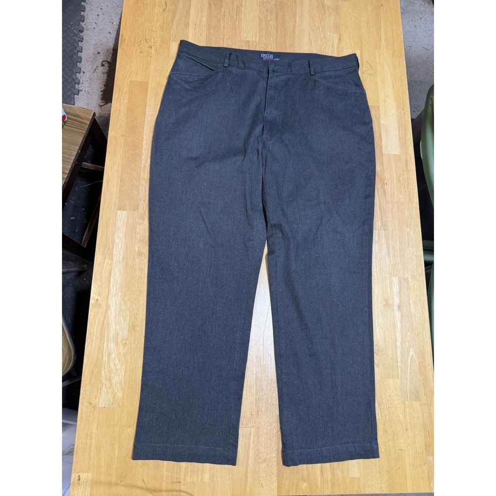 Vintage Polo Ralph Lauren Mens Pants 40x30 Gray Cotton Blend Made in Singapore